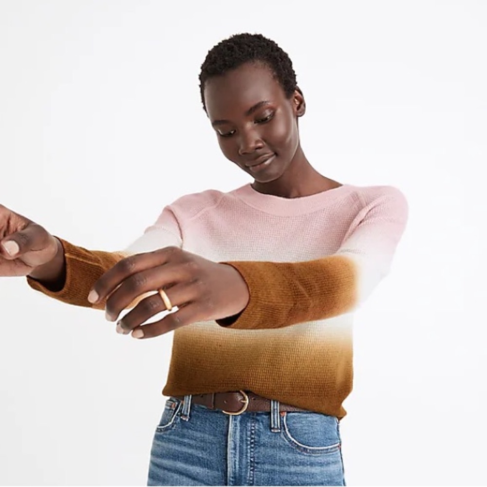 Madewell Dip-Dye Cashmere Shrunken Sweatshirt
